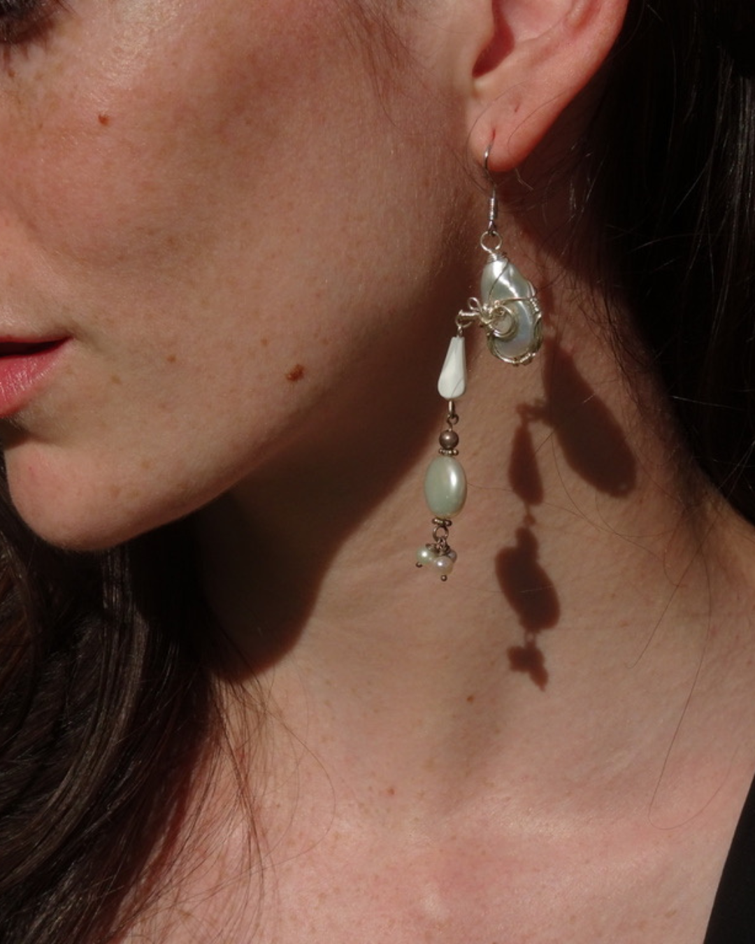 Single Pearl Drop Earring