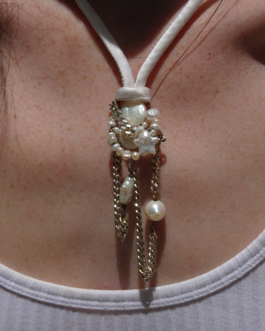 Pearl Chain Knot Pendant