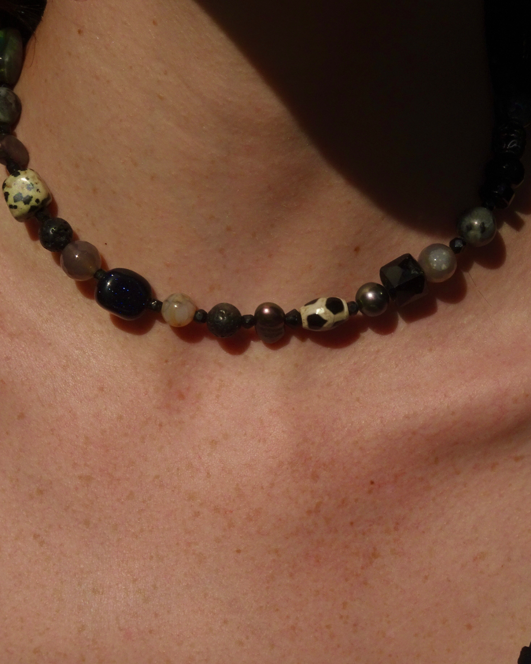 Precious Stone Beaded Choker