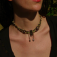 Double Drop Black Pearl Choker
