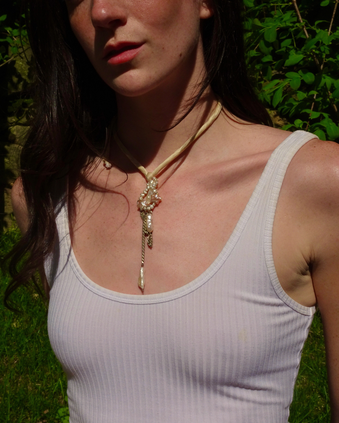 Ornate Pearl Drop Pendant Necklace