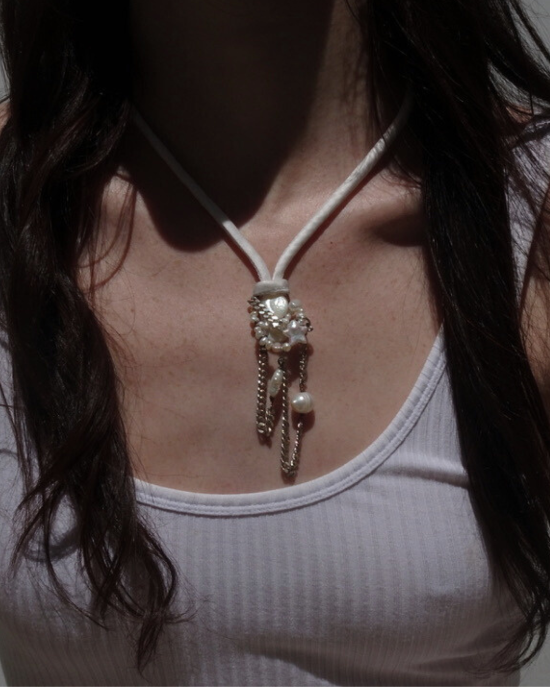 Pearl Chain Knot Pendant