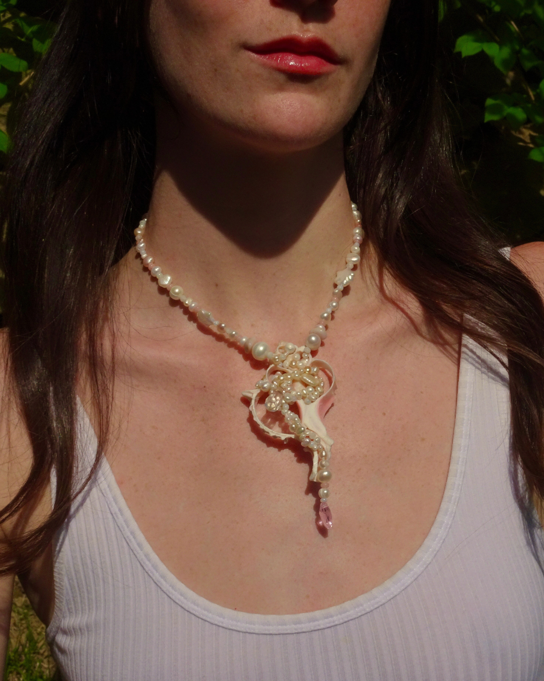 Statement Shell Pendant Necklace