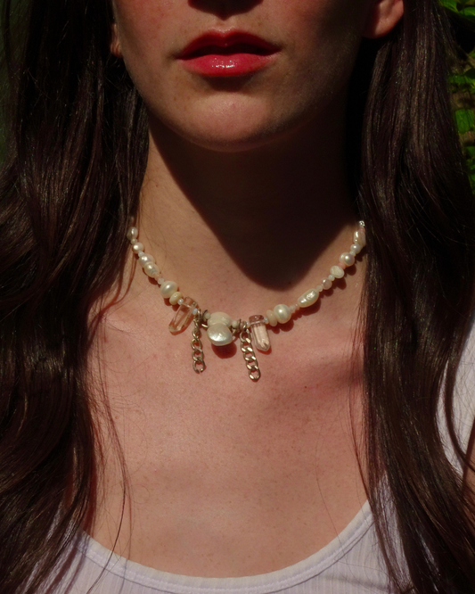 Drop Chain Pearl Necklace