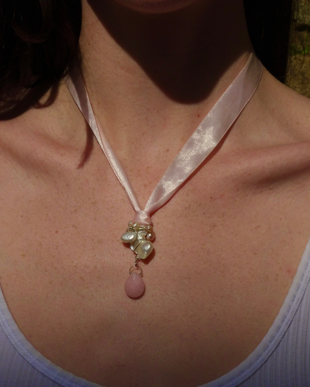 Cluster Drop Beaded Necklace