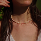 Baby Pink Beaded Choker