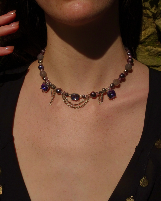 Ornate Amethyst Choker