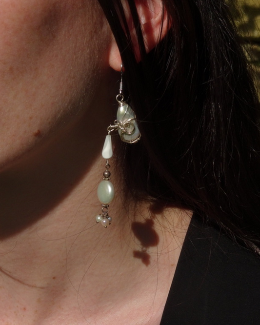 Single Pearl Drop Earring