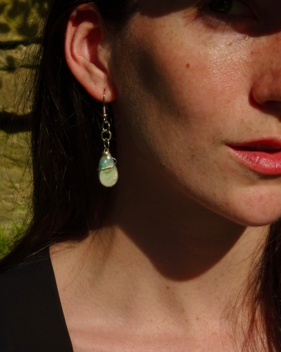 Single Pearl Dangle Earring