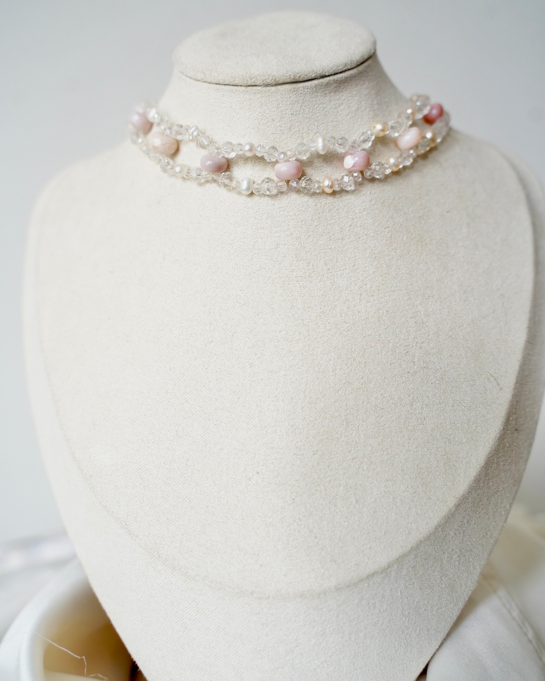 Pink Beaded Choker