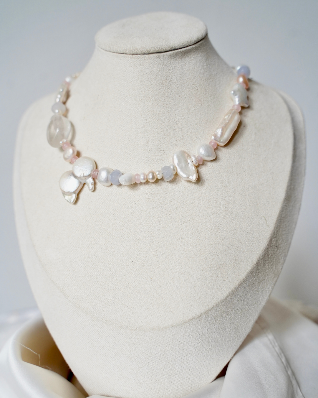 Asymmetrical Pearl Necklace