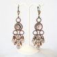 Amber Glass Beaded Earrings