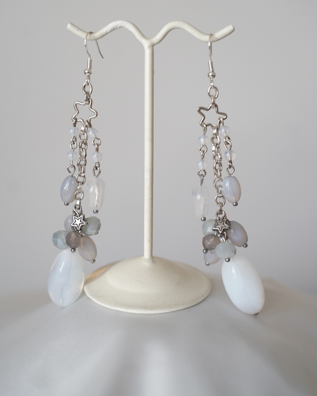 Opal Star Drop Earrings