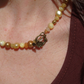 Orange Glass Beaded Choker