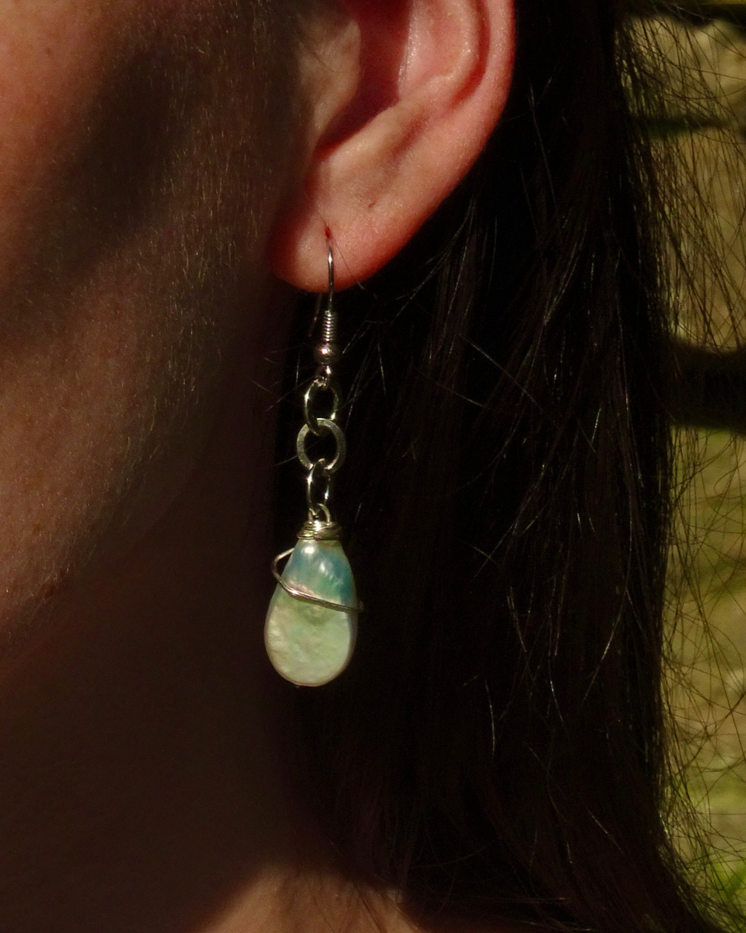 Single Pearl Dangle Earring