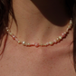 Baby Pink Beaded Choker