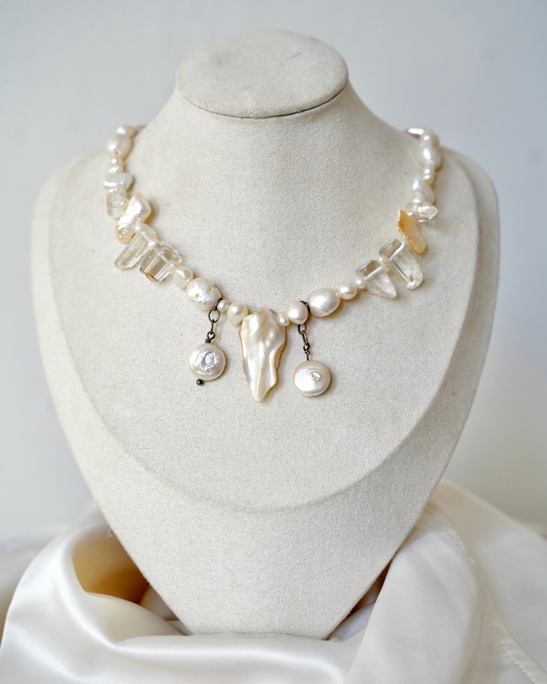 Three Drop Pearl Necklace